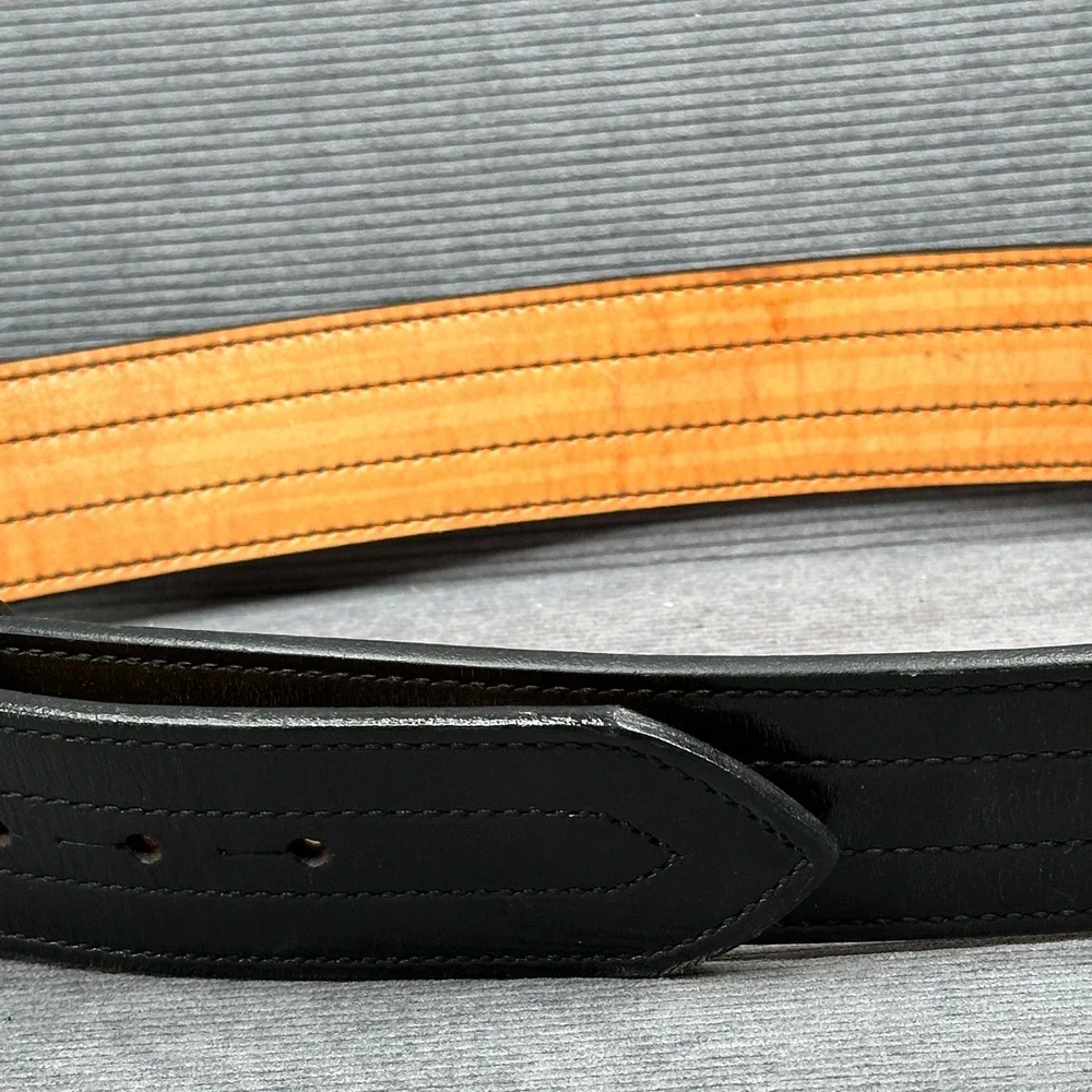 Don Hume B103 Black‎ Leather Police Duty Belt Solid Brass Buckle Size 46